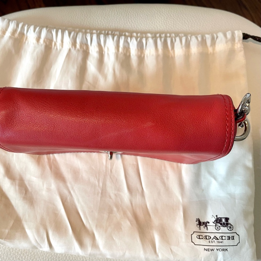 Coach Red Leather Crossbody Bag - Picture 8 of 9